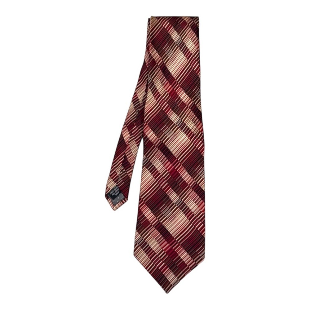 Salvatore Pellegrino il Pintore Italiano‎ Red Waves Silk Tie